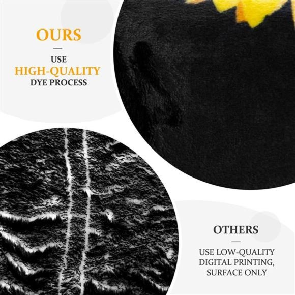 Sunflower Gifts Blanket, Double Sided Print Throw Soft Warm Lightweight 50"x60" - Picture 3 of 6